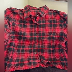 Red Plaid Crop Top